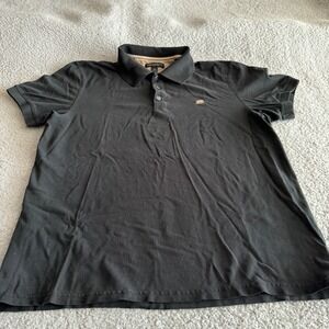Banana Republic Short Sleeve Polo T-Shirt Black Men's‎ Large Fitted Pique Polo